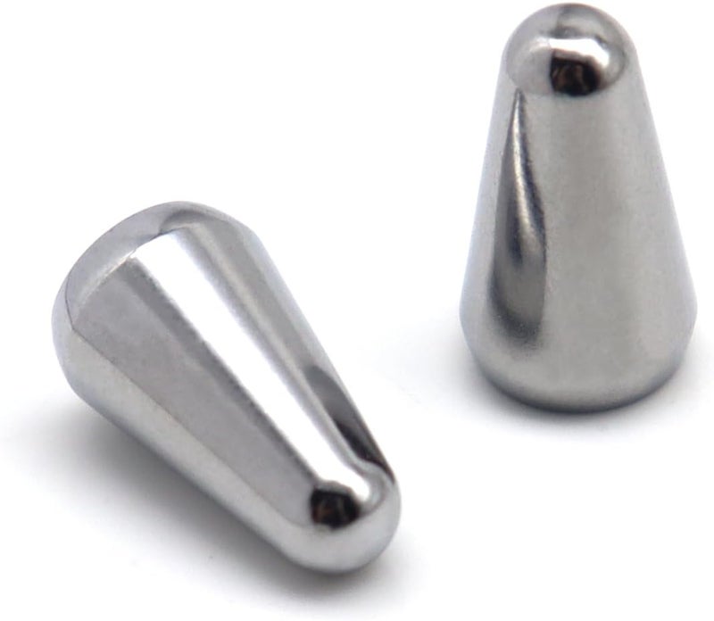 Jenshepoe 2-Pack Premium Metal 5-Way Pickup Switch Tip & Knob Cap for Fender Strat/Telecaster Guitars – Durable Replacement Parts with Chrome Finish - Image 1
